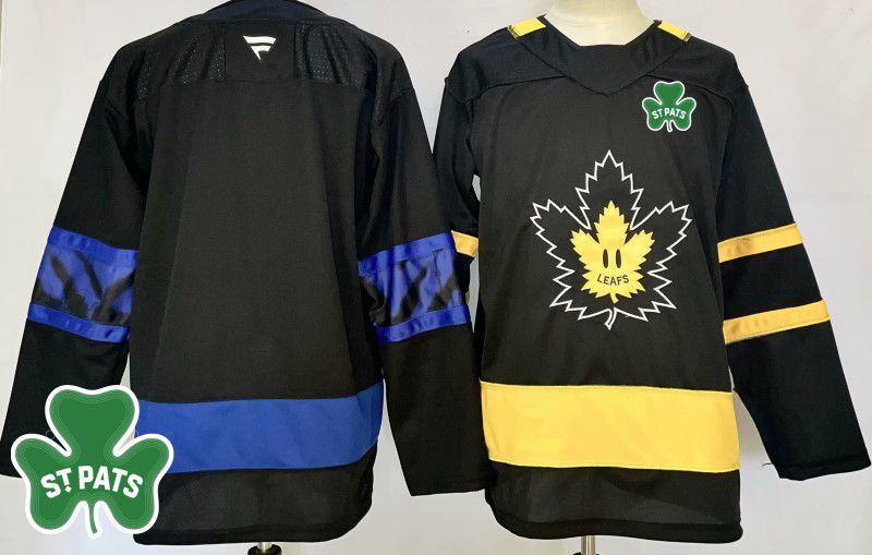 Men Toronto Maple Leafs Blank Black Fanatics 2025 NHL Jersey style 4
